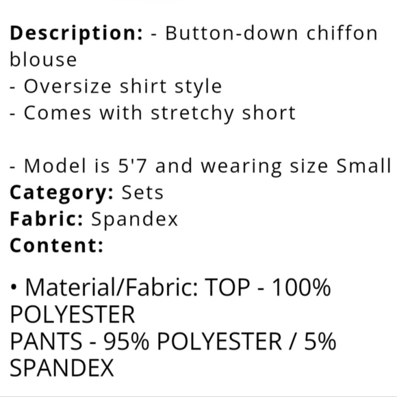 Casual Denim Effect Chiffon Blouse & Short Set Blue - Picture 6 of 16